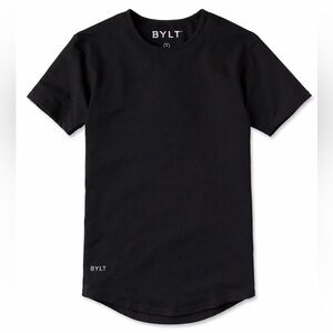 BYLT Drop-Cut Lux Regular Hem Shirt Size XL Black Athleisure Casual Workout Gym